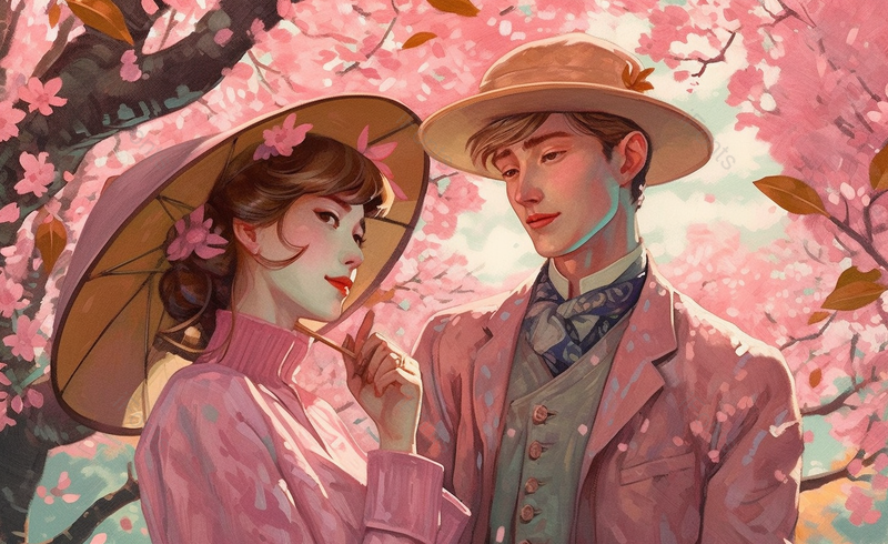 卡通情侣情人节节日欧式背景,插画/手绘图,插画/手绘图库,插画/手绘图下载,插画/手绘